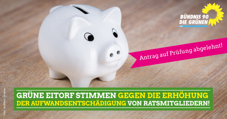 GRÜNE Eitorf stimmen gegen Erhöhung der Aufwandsentschädigung von Ratsmitgliedern!
