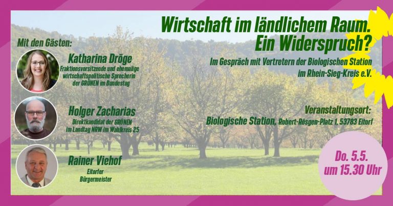 Besuch von Katharina Dröge am 5.5. um 15.30 Uhr in Eitorf